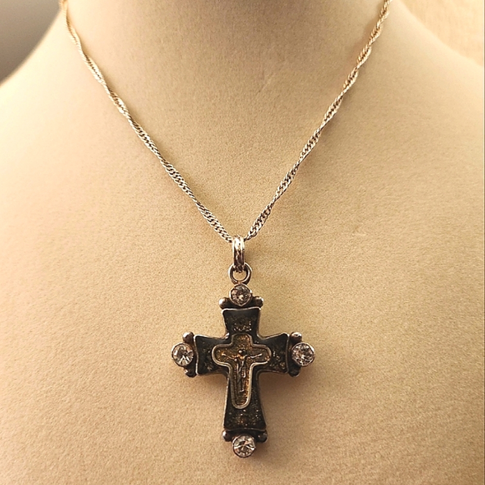 Pre-loved Virgins Saints & Angels (VSA) Choker with Maria Cross Medallion